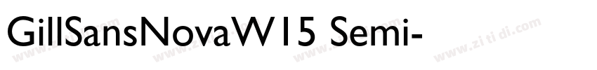 GillSansNovaW15 Semi字体转换